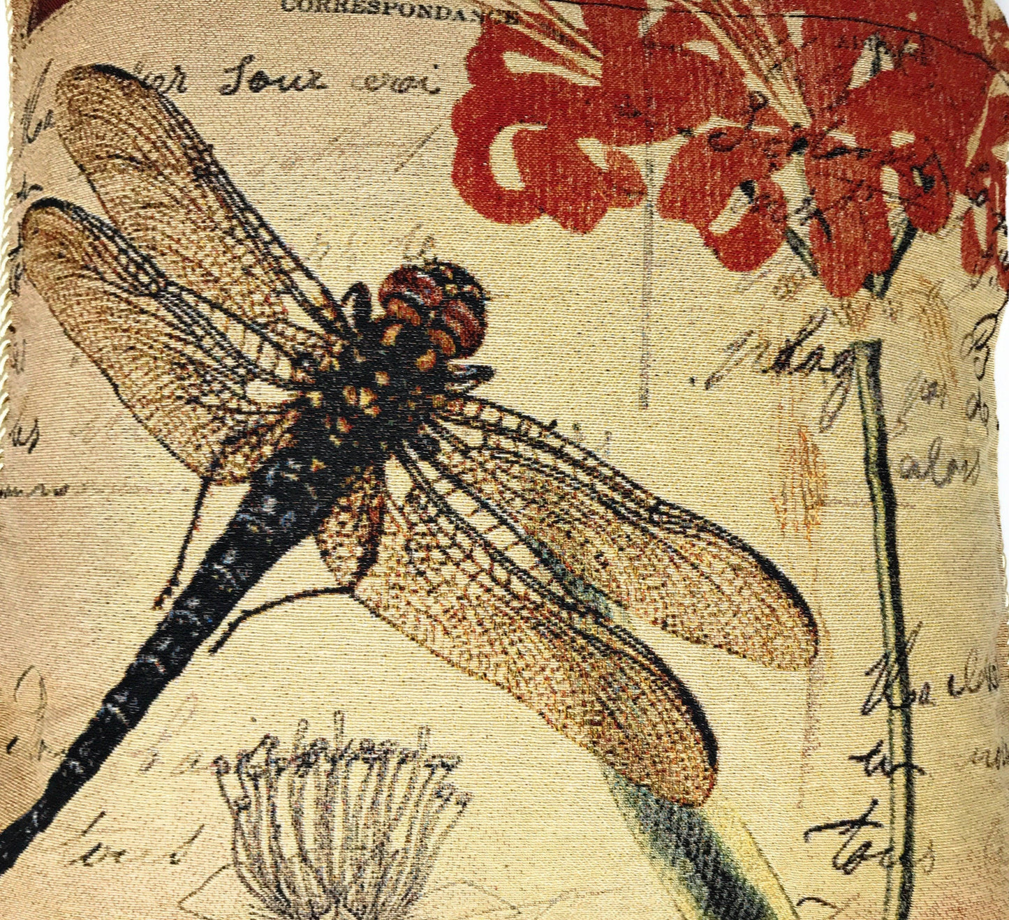 DaDa Bedding Dragonfly Dreams Elegant Insect Bug Throw Pillow Cushion