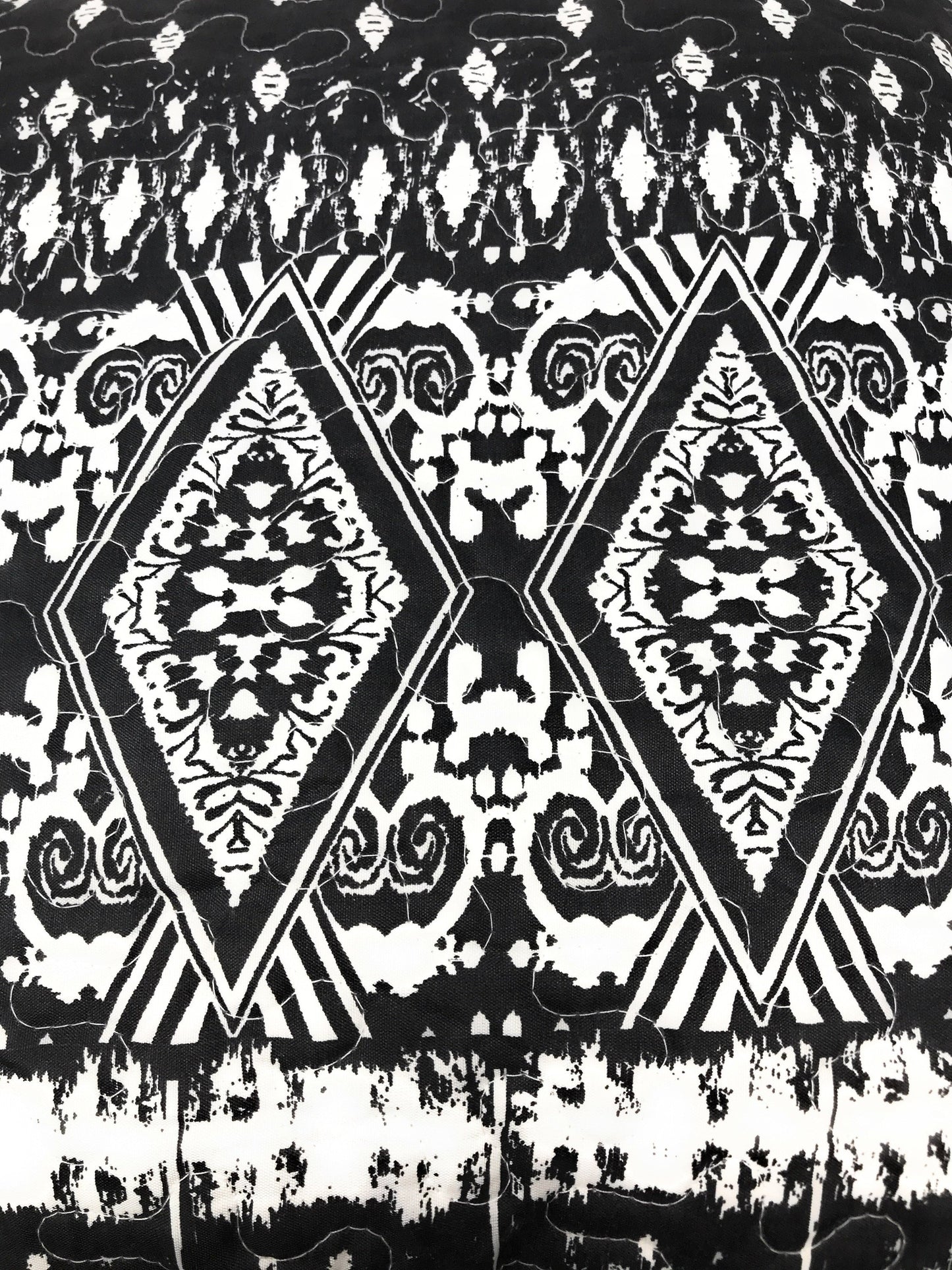 DaDa Bedding Aztec Black & White Diamonds Throw Pillow Covers - 18" x