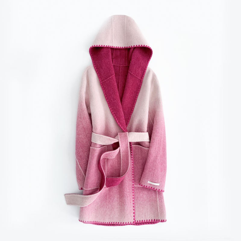 Women's Fashion Reversible Cashmere Coat – Luxury & Versatility