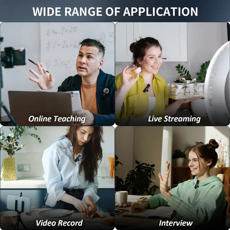 Professional Wireless Lavalier Microphone – Omnidirectional - pinks