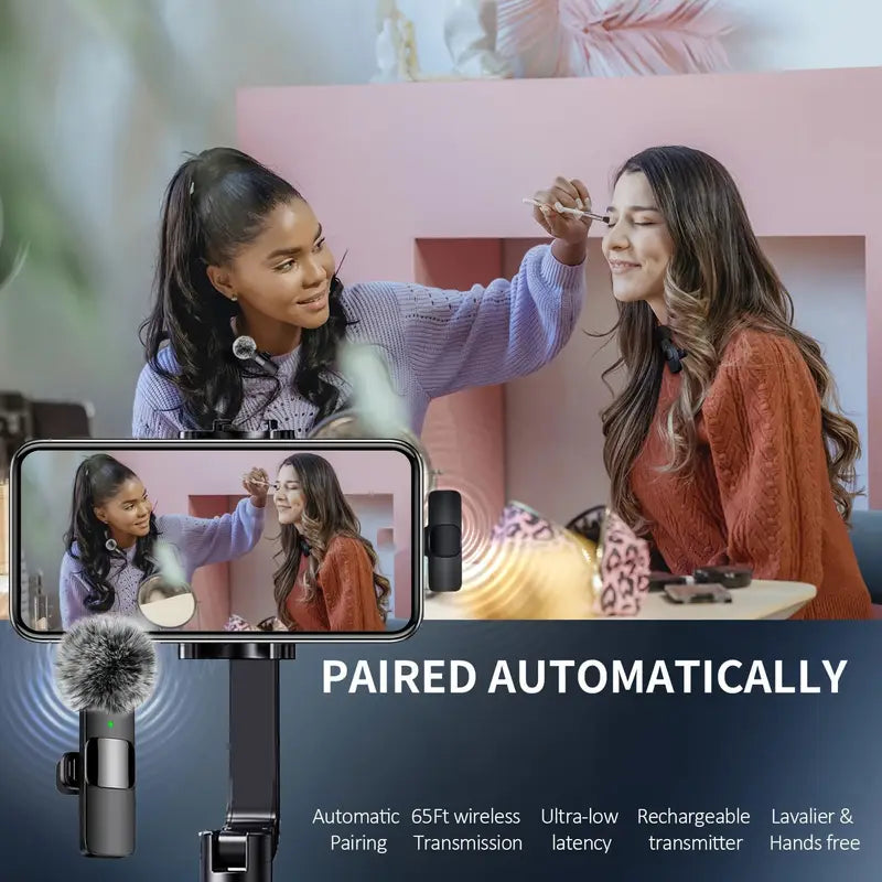 Professional Wireless Lavalier Microphone – Omnidirectional - pinks