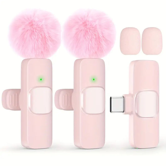 Professional Wireless Lavalier Microphone – Omnidirectional - pinks