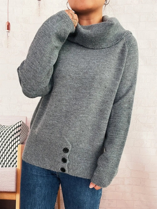 Striped Turtleneck Long Sleeve Sweater