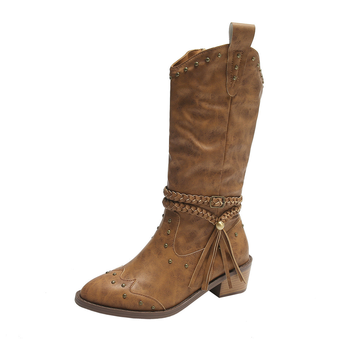 Retro Tassel Boots Knight Western Boots For Women