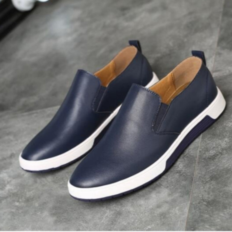 Winter Men Leather Boots Loafers