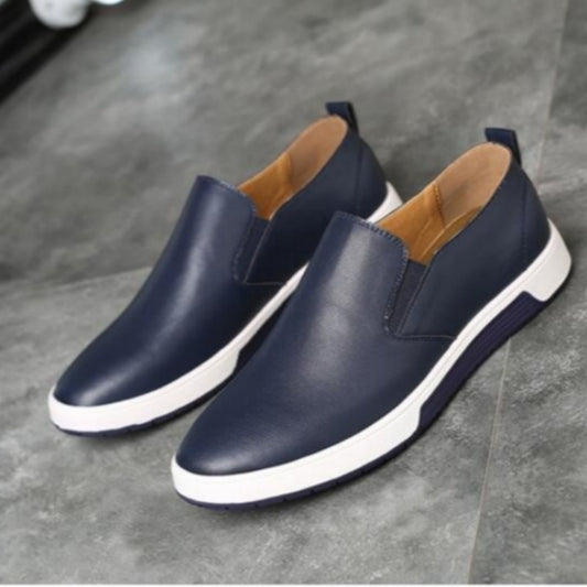Winter Men Leather Boots Loafers