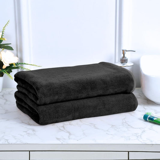 Premium Microfiber Bath/Bathroom Towels | Black