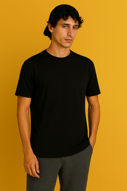 T-Shirt for Casual Daily Wear | Black | M
