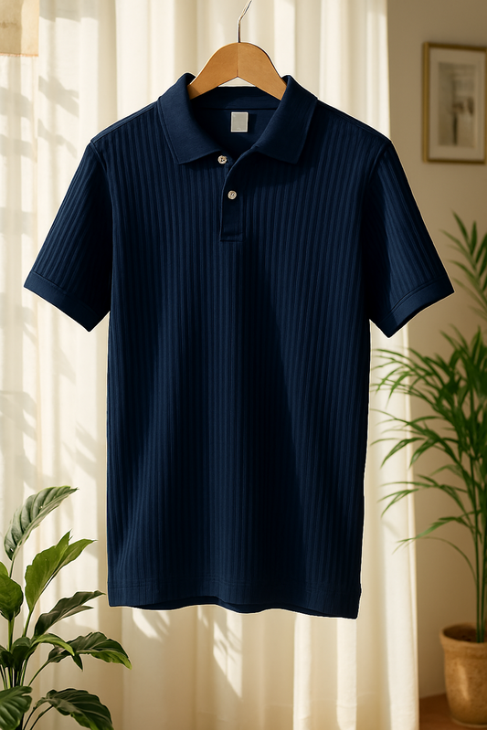 T-Shirt for Casual Daily Wear | Navy Blue | M