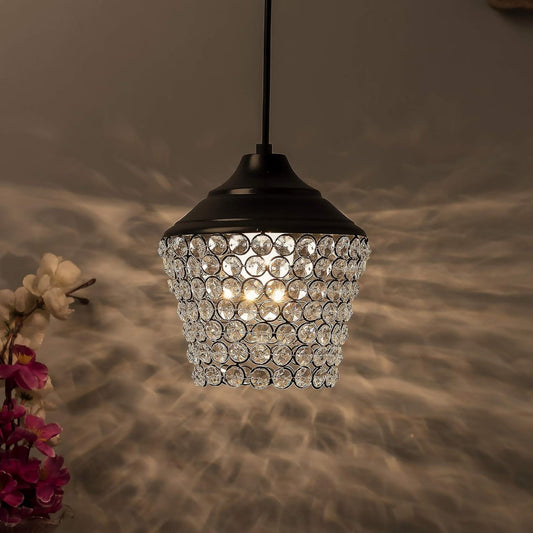 Crystal Pendant Light -Black