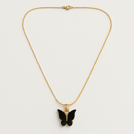 Classic Charm: Gold Butterfly Pendant Necklace