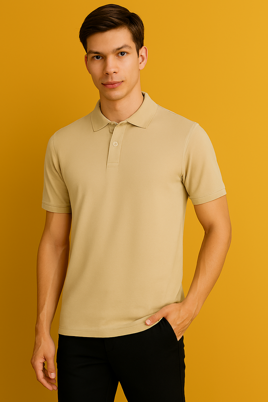 T-Shirt for Casual Daily Wear | Light Beige | L