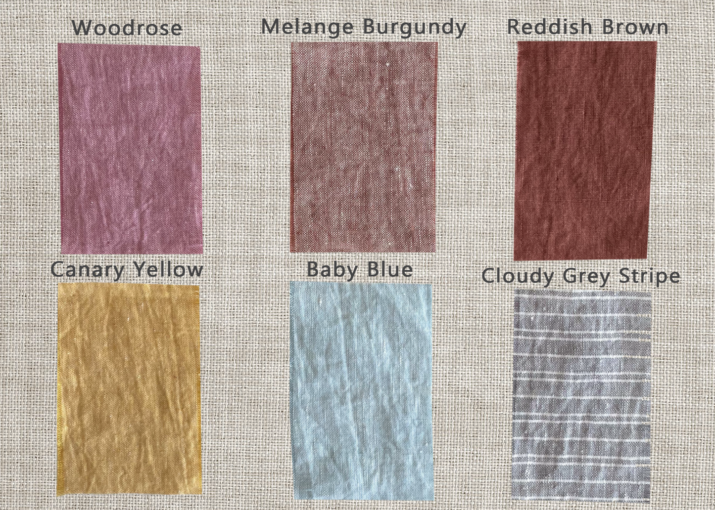 Set of linen coasters