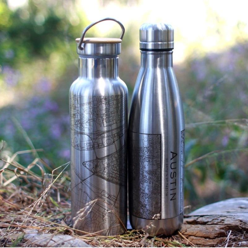 Tulsa - Oklahoma Map Insulated Bottle